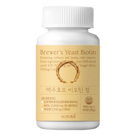 Brewer's Yeast Biotin Tablets Pantothenic Acid 600mgx60 Tablets Eco Vital / 맥주효모 비오틴 정 판토텐산 600mgx60정 에코바이탈