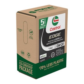 Castrol EDGE 0W-20 Advanced Full Synthetic Motor Oil, 5 Quarts, Eco Pack