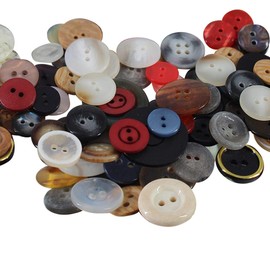Trimming Shop 100g Mixed Plastic Craft Buttons for Sewing, Crafting, Knitting, Assorted Resin Buttons Sewing Craft Buttons for Children’s Handmade Decoration, DIY Projects (11mm - 28mm, Mix Colour)