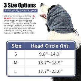 Jaynuier Quiet Ears for Dogs, Dog Calming Hoodie, Adjustable Dog Ear Muffs for Noise Protection, Ear Wrap Head Cover