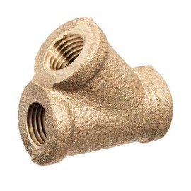 USA SEALING ZUSA-PF-10517 Brass Class 125 Pipe Fittings, Wye Wye, 1/2" Pipe Size, NPT Thread Type, 1/2" NPT Female, 1/2" NPT Female, 1/2" NPT Female