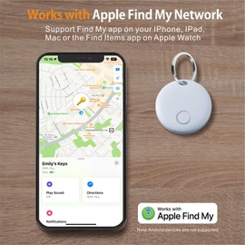 Reyke Smart Tag, Air Tracker Luggage Tracker, Works with Apple Find My (iOS Only), Item Locator for Key, Luggage, Backpack, Wallet, IP67 Waterproof, 2 Pack