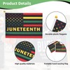 20 Pack Small Juneteenth Flag Stick 5'' x 8'' -