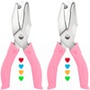 1/4 Inch Heart Shaped Hole Punch 2Pcs Hand Held Single