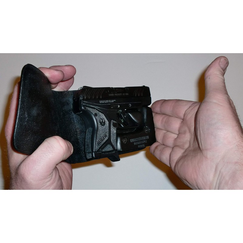 Wallet Holster for Full Concealment - Ruger LCP2 (Black, Right