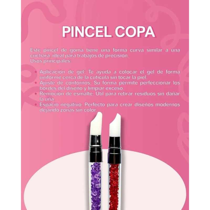 Pinceles De Silicón Doble Para Uñas Paquete Con 5 Piezas