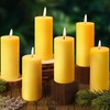 Sunwinx 6 Pack Pure Beeswax Pillar Candles– 210 Hours Long