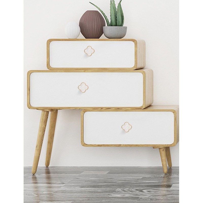 Kitchen Cabinet Knobs,2-Pack,Addlike Brass Resin Knobs Four Leaf Clover Shape