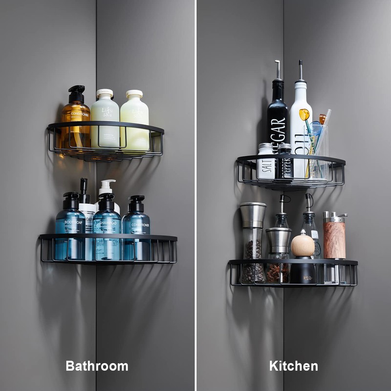 GORDEE [2 Pack] Corner Shower Caddy Shelf Organizer, Stainless Steel
