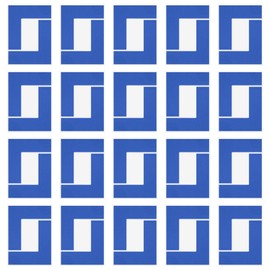 PATIKIL 5S Location Marking Corner, 64 Pcs 10 x 10 x 3 cm PVC L-Shape Floor Marking Tape Workplace Floor Organization Markers for Office Warehouse Desk Table Top, Blue