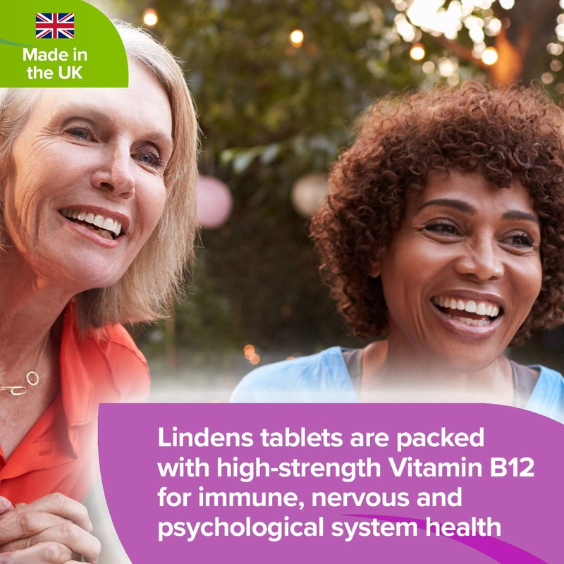Lindens Vitamin B12 1000mcg Cherry Flavour Sublingual Tablets - 100