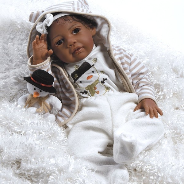 Paradise Galleries® Realistic Black Reborn Toddler Doll, Jannie de Lange Designer's Doll Collections, 20" African American Girl Doll Made in GentleTouch Vinyl & 8-Piece Doll Accessories - Baby Kione
