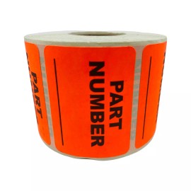 Labels and More 1000 Part Number QC Red Inventory Control Warehouse Stickers 1.5" x 2"  10 Rolls
