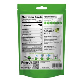 Panfruit Freeze-Dried Organic Apple Snacks – 4 Pack (0.71 oz Each) | No Sugar Added, Non-GMO, Healthy Crispy Fruit Snack for Kids & Adults