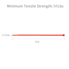 XINGO Pack of 1000 Cable Ties, Red, 200 mm x 4.8 mm, 22.7 kg Tensile Strength, UV-Resistant, Self-Locking Cable Ties for Indoor and Outdoor Use