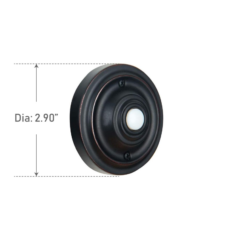 Craftmade PB3039-OBG Designer Surface Mount Lighted Doorbell LED Push Button,