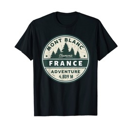 Chamonix Mont Blanc Feriengebiet an der Grenze zu Frankreich und Italien T-Shirt, black