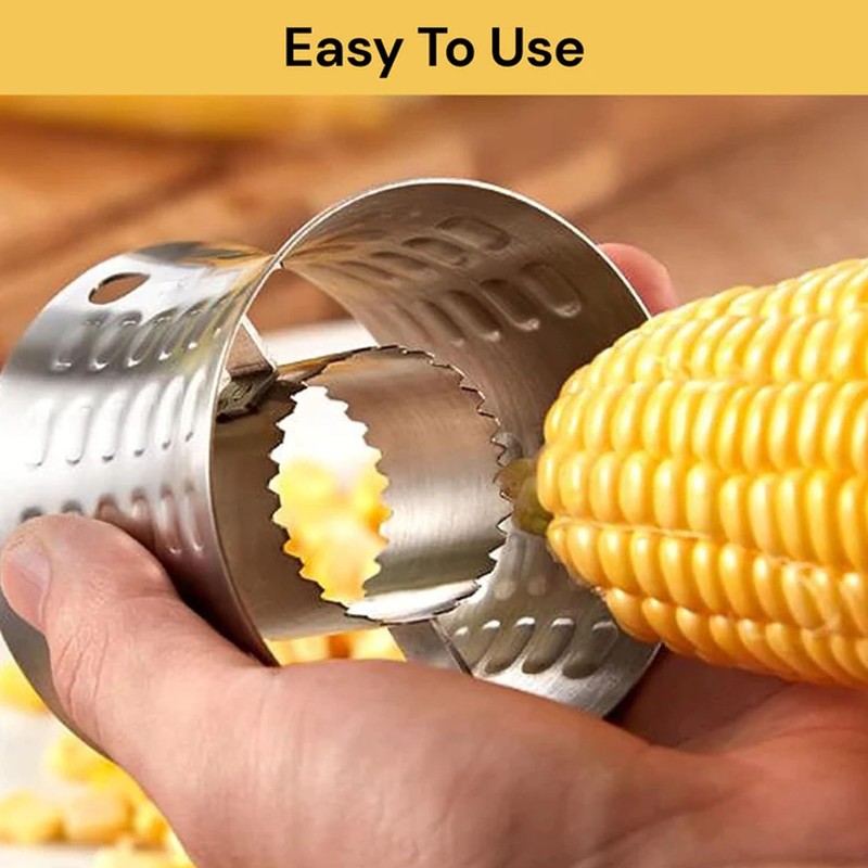 EZONEDEAL Corn Separator Stainless Steel Manual Corn Peeler Fresh Corn