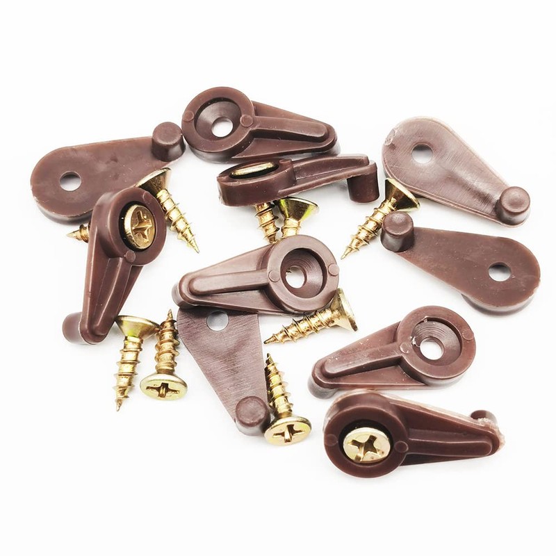 Alamic 50 Pack Glass Retainer Clips 5mm Cabinet Glass Clips
