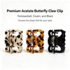 3 PCS Premium Acetate Butterfly Hair Claw Clip, Medium Hair