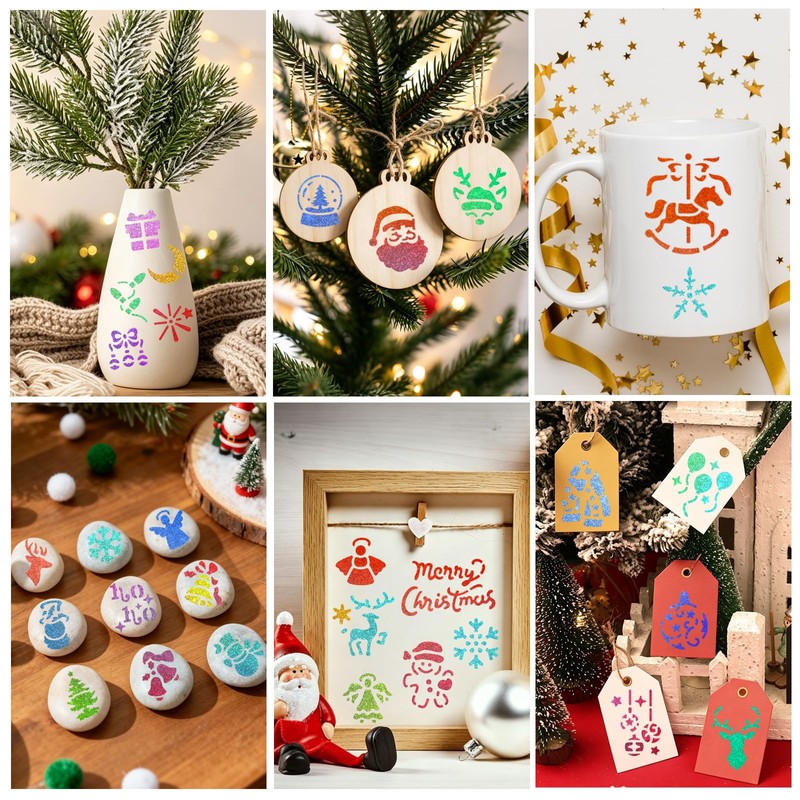 Christmas Temporary Tattoo Stencils, Christmas Party Stocking Stuffers