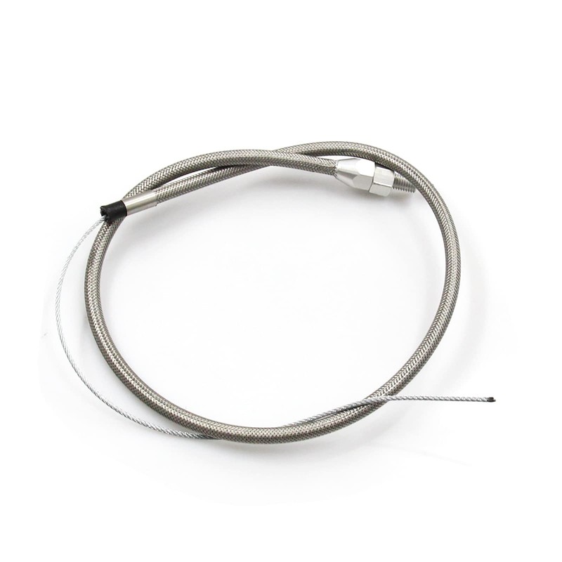 LVOUP 5657 Stainless Adjustable Steel Braided Throttle Cable Kit. 36"