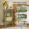 DGSANDGO Small Round Side Table,Bedside Table with Storage, Morden Round