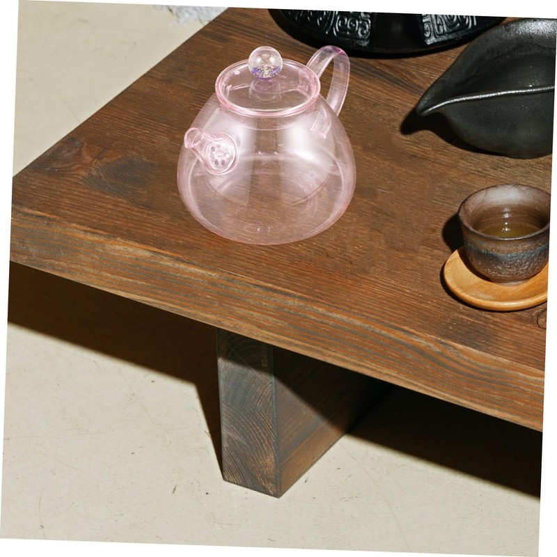 SHOWERORO 250ml Small Glass Tea Kettle Tea Pot with Lid
