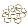 Trimming Shop 20mm Antique Brass D Rings For Fastening Webbing,