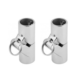 2PCS Boat Tube Connector, Marine 316 Stainless Steel Folding Swivel Coupling Tube Pipe Connector Boat Hardware Fitting (22mm)