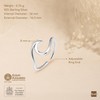 Amberta Adjustable 925 Sterling Silver Toe Ring for Women |