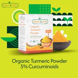 Root2Leaf Organic Turmeric Powder 5% Curcuminoids 100g