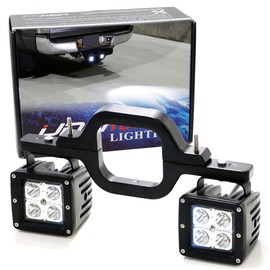 iJDMTOY Tow Hitch Receiver LED Pod Light Compatible with Truck SUV Trailer RV etc, Includes (2) 20W High Power LED Pod Lamps & Tow Hitch Mount Bracket, Use As Reverse, Off-Road or Search Light