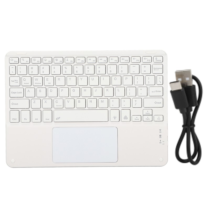Wireless Keyboard with Touchpad Quadrate Keycap Ultra Thin 10inch Wireless