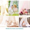 SZHTFX White Mosquito Mesh Net for Bed Canopy,Large Dome Hanging