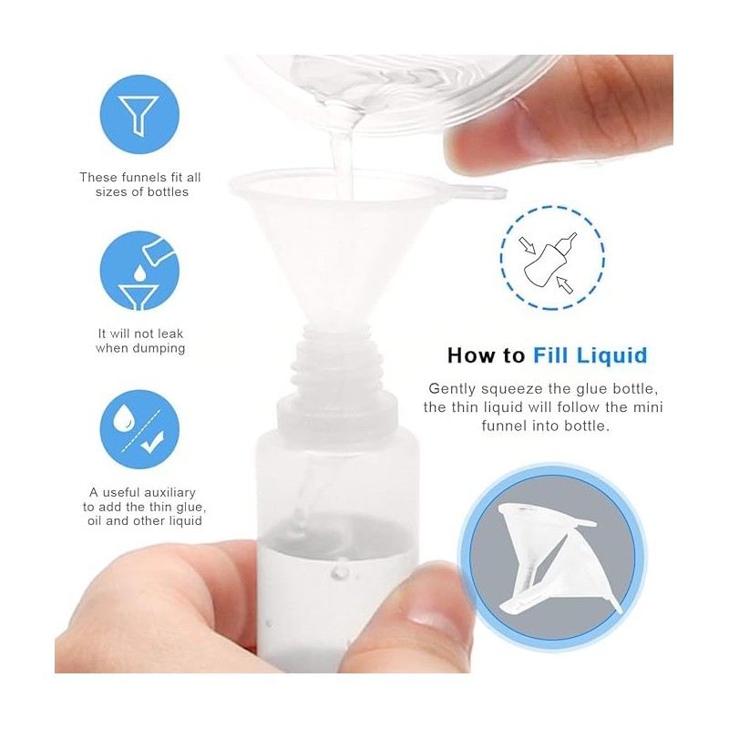LALOCAPEYO Precision Tip Applicator Bottle, 15 PCS 10ml Bottles With