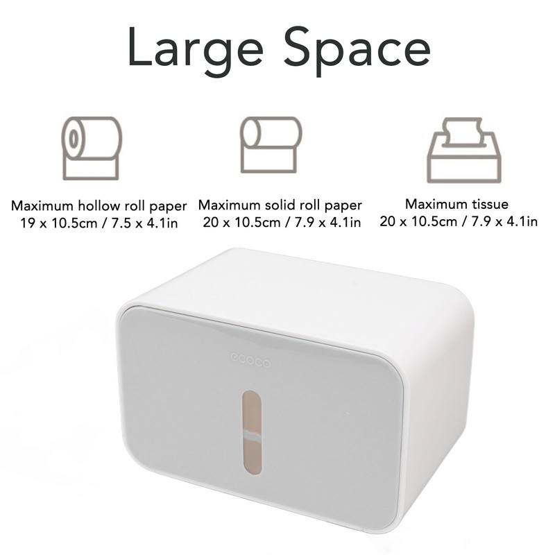 Toilet Paper Roll Box Cover Waterproof Punch Free Prevent Corrosion