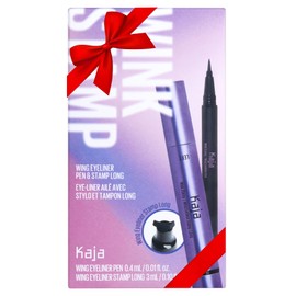 Kaja Wink Stamp Wing Eyeliner Pen & Stamp Long | Gift, Double-ended, Ultra-long Wing, with Black Liquid Liner, Smudge-Proof, Waterproof