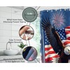 4th of July Independence Day Shower Curtain,American Flag Patriotic Eagle