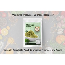 Organic Moringa Powder | 200gm | Vegan | GMO Free | Premium Quality| Resealable Zip Lock Pouch | Perfect for Cooking, Smoothies, Lattes & Moringa Tea