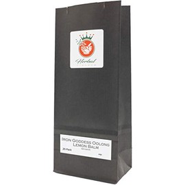 Lemon Balm and Iron Goddess Oolong Tea Herbal Infusion (25 Unbleached Tea Bags - 50g)