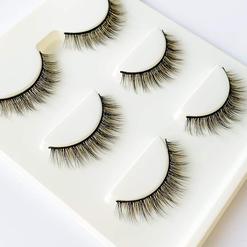 Musegetes 3D False Eyelashes, Popular Black Natural Axis Soft Core