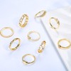 HAIAISO 9PCS 14K Gold Plated Stacking Rings for Women Stackable