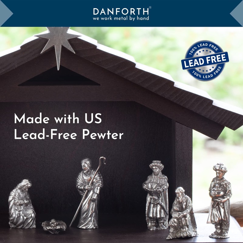 DANFORTH The Three Kings Nativity Set – Handcrafted Pewter Nativity