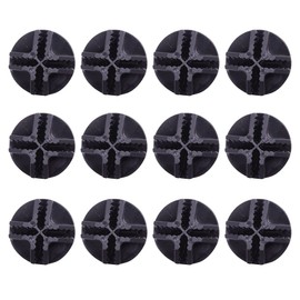 QUUPY 12Pcs Black Plastic Wire Cube Connectors Wire Grid Cube Organizer Connector for Modular Closet Storage Organizer Wire Shelving