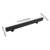 DYNAMI 3FT Black Stainless Steel Handrail,Wall Mounted Flat Rectangle Staircase