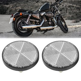 F FIERCE CYCLE M6x1.0 Motorcycle Reflector Nut Plastic White Good Reflective Screw Mount Reflective Warning Reflector for Motorcycle Motorcycle 1 Pair