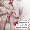 Pink Christmas Ball Shower Curtain Dreamy Snowflake Pine Twig, 70x70Inch