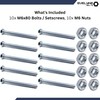 M6 Nuts & Bolt 10 Pack (M6 x 80mm Bolts