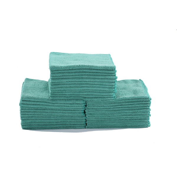 DRI Professional Extra-Thick Microfiber Cleaning Cloth 72 Pack Green (16IN x 16IN, 300GSM, Commercial Grade All-Purpose Microfiber Highly Absorbent, LINT-Free, Streak-Free Cleaning Towels)